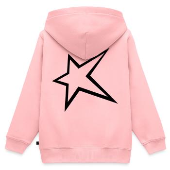 Star - Sweat Premium à capuche zippé enfant bio - rose - Dos - AI Model Kid Female (0cm)