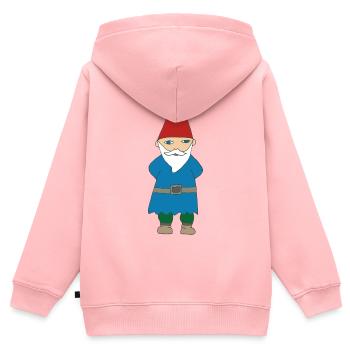 nain de jardin - Sweat Premium à capuche zippé enfant bio - rose - Dos - AI Model Kid Female (0cm)