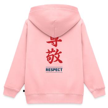 Respect 2 - Sweat Premium à capuche zippé enfant bio - rose - Dos - AI Model Kid Female (0cm)