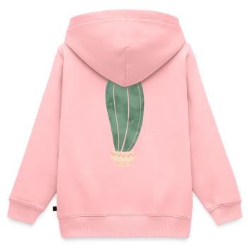 Kaktus im Blumentopf - lang 2 - Kinder Premium Organic Zip Hoodie - Rosa - Hinten - AI Model Kid Female (0cm)