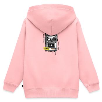 Retro Cassette Graffiti Device - Kids Premium Organic Zip-up Hoodie - rose - Back - AI Model Kid Female (0cm)