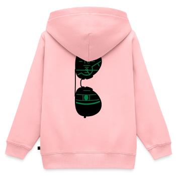 Pilotenbrille - Kinder Premium Organic Zip Hoodie - Rosa - Hinten - AI Model Kid Female (0cm)
