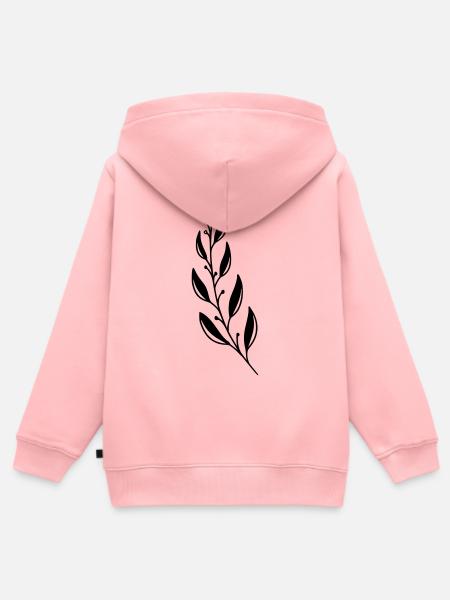 Magnolien Zweig - Kinder Premium Organic Zip Hoodie - Rosa