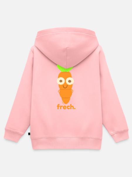 freche rübe drôlig. - Kinder Premium Organic Zip Hoodie - Rosa