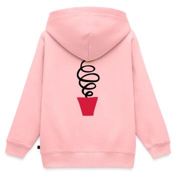 Frühling Tulpe aus Holland - Kinder Premium Organic Zip Hoodie - Rosa - Hinten - AI Model Kid Female (0cm)