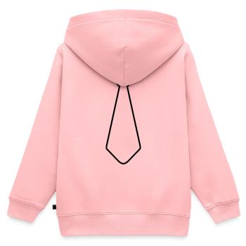 Unentschieden - Kinder Premium Organic Zip Hoodie - Rosa - Hinten - AI Model Kid Female (0cm)