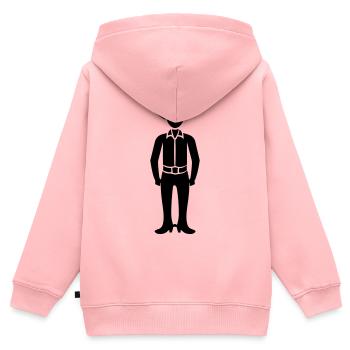 Cow-boy - Sweat Premium à capuche zippé enfant bio - rose - Dos - AI Model Kid Female (0cm)
