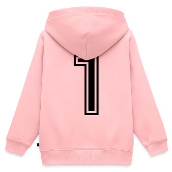 1 Zahl symbol - Kinder Premium Organic Zip Hoodie - Rosa - Hinten - AI Model Kid Female (0cm)
