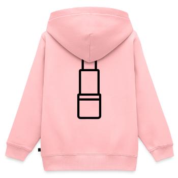 Lippenstift - Kinder Premium Organic Zip Hoodie - Rosa - Hinten - AI Model Kid Female (0cm)