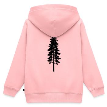 Dünne Kiefer - Kinder Premium Organic Zip Hoodie - Rosa - Hinten - AI Model Kid Female (0cm)
