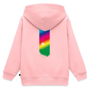 Color Spectrum - Rainbow - Kids Premium Organic Zip-up Hoodie - rose - Back - AI Model Kid Female (0cm)