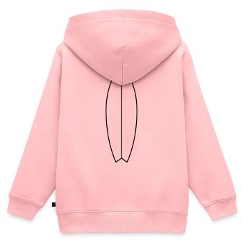 Planche de surf - Sweat Premium à capuche zippé enfant bio - rose - Dos - AI Model Kid Female (0cm)