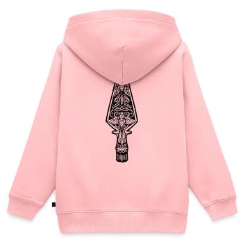 Stammespfeilspitze | Bogenschießen - Kinder Premium Organic Zip Hoodie - Rosa - Hinten - AI Model Kid Female (0cm)