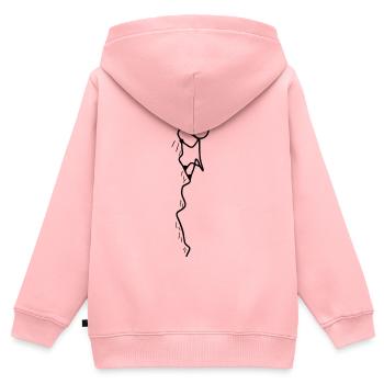 bouldering - Sweat Premium à capuche zippé enfant bio - rose - Dos - AI Model Kid Female (0cm)