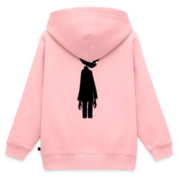 Dunkel sein - Kinder Premium Organic Zip Hoodie - Rosa - Hinten - AI Model Kid Female (0cm)