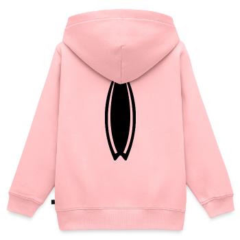 Vintage-Surfbrett - Kinder Premium Organic Zip Hoodie - Rosa - Hinten - AI Model Kid Female (0cm)