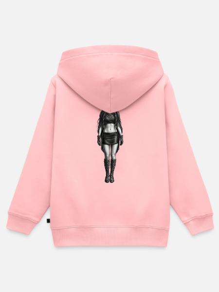 Krieger - Kinder Premium Organic Zip Hoodie - Rosa
