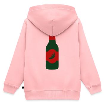 Sauce piquante, sauce pimentée, Cuisine BBQ épicée, équipe - Sweat Premium à capuche zippé enfant bio - rose - Dos - AI Model Kid Female (0cm)