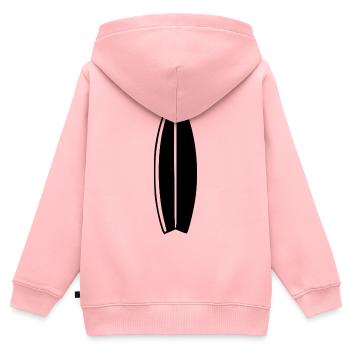 Surf Surf Surf Cadeau - Sweat Premium à capuche zippé enfant bio - rose - Dos - AI Model Kid Female (0cm)