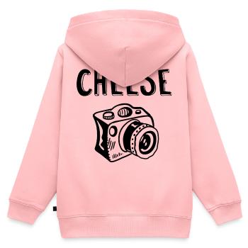 Say Cheese Fotoapparat Fotograf Comic Geschenk Art - Kinder Premium Organic Zip Hoodie - Rosa - Hinten - AI Model Kid Female (0cm)