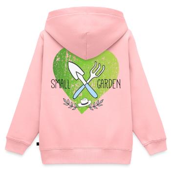 Betterave verte de jardin pflanzen hobbygärtner farmer b - Sweat Premium à capuche zippé enfant bio - rose - Dos - AI Model Kid Female (0cm)