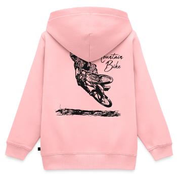 Trail Sprinter - Kinder Premium Organic Zip Hoodie - Rosa - Hinten - AI Model Kid Female (0cm)