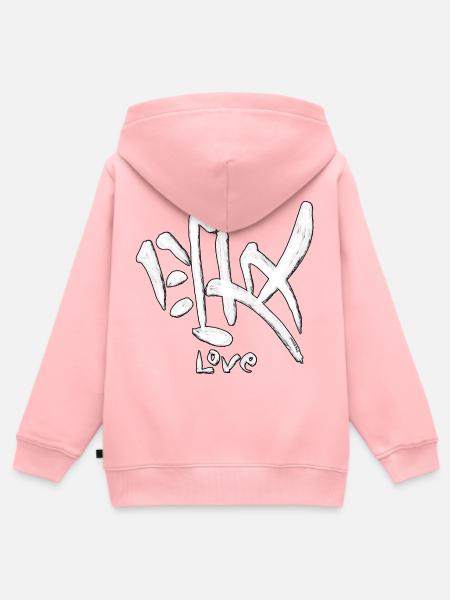 Liebes-Graffiti-Symbol: weiße Pinsel - Kinder Premium Organic Zip Hoodie - Rosa