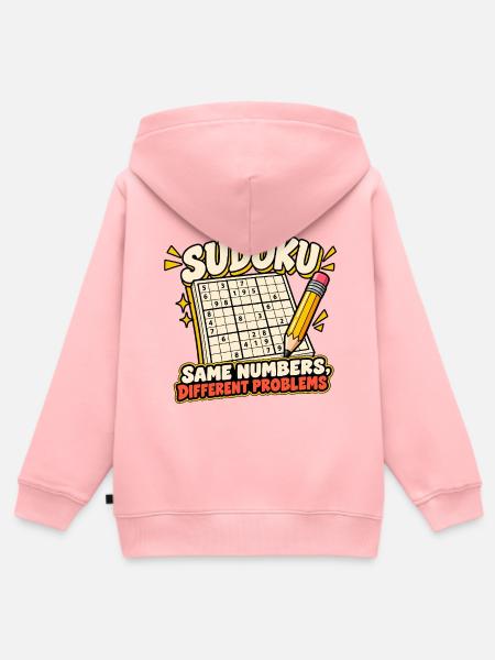 Sudoku - Kinder Premium Organic Zip Hoodie - Rosa