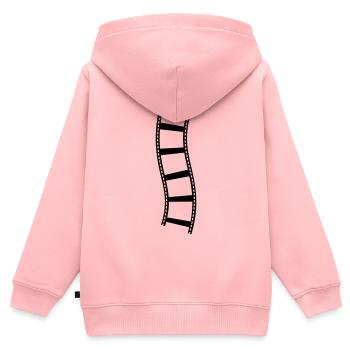 Film - Kinder Premium Organic Zip Hoodie - Rosa - Hinten - AI Model Kid Female (0cm)