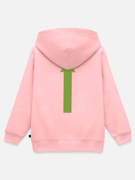 pfeil- - Kinder Premium Organic Zip Hoodie - Rosa