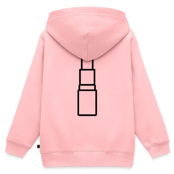 Lippenstift - Kinder Premium Organic Zip Hoodie - Rosa - Hinten - AI Model Kid Female (0cm)