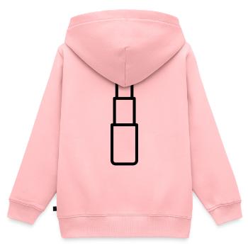 Lippenstift - Kinder Premium Organic Zip Hoodie - Rosa - Hinten - AI Model Kid Female (0cm)