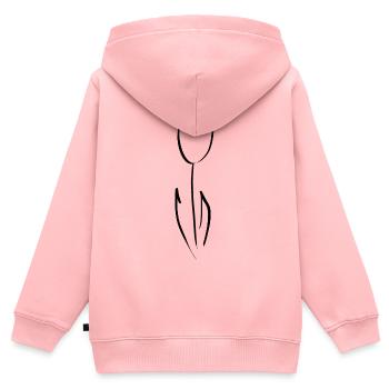 Tulipe - Sweat Premium à capuche zippé enfant bio - rose - Dos - AI Model Kid Female (0cm)