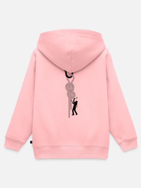 klettern bouldern felsklettern berge Bergsport - Kinder Premium Organic Zip Hoodie - Rosa