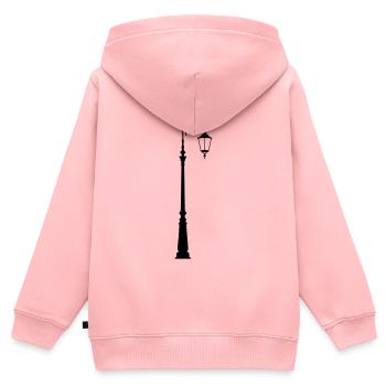 Straßenlaterne - Kinder Premium Organic Zip Hoodie - Rosa - Hinten - AI Model Kid Female (0cm)