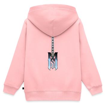 Offizielles Logo von Monsoon Soundworks - Kinder Premium Organic Zip Hoodie - Rosa - Hinten - AI Model Kid Female (0cm)