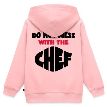 chef - Kinder Premium Organic Zip Hoodie - Rosa - Hinten - AI Model Kid Female (0cm)
