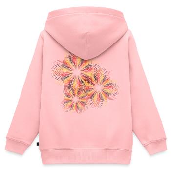 Linie - Kinder Premium Organic Zip Hoodie - Rosa - Hinten - AI Model Kid Female (0cm)