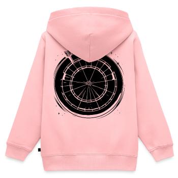 Dard - Sweat Premium à capuche zippé enfant bio - rose - Dos - AI Model Kid Female (0cm)