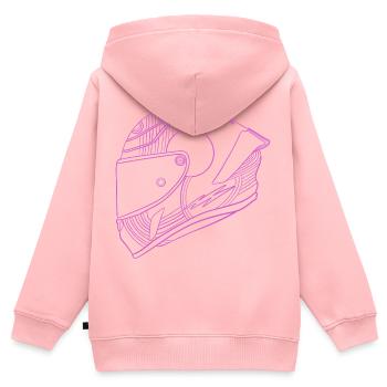 Helm - Kinder Premium Organic Zip Hoodie - Rosa - Hinten - AI Model Kid Female (0cm)