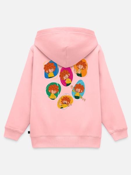 Pumuckl Zeigt Verschiedene Emotionen - Kinder Premium Organic Zip Hoodie - Rosa