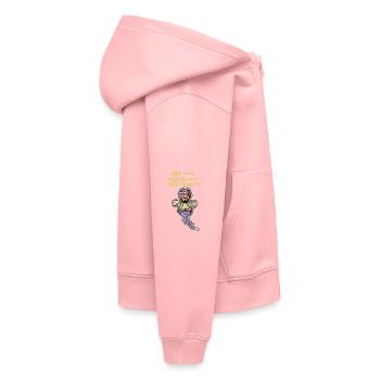 Geist aus der Tasse - Kinder Premium Organic Zip Hoodie - Rosa - Rechts - AI Model Kid Female (0cm)