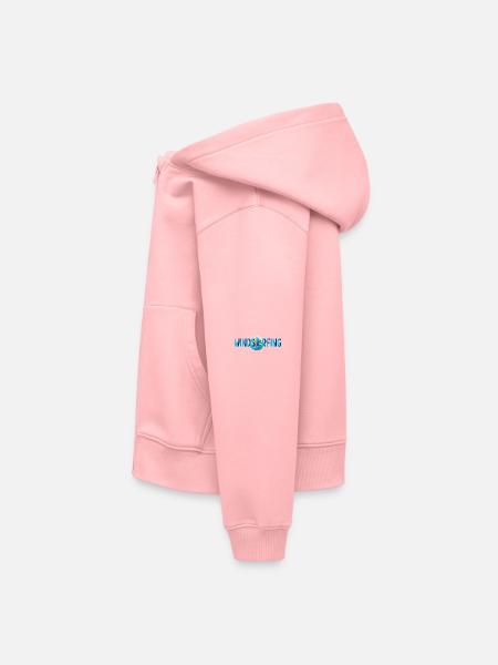 Windsurfing Penguin - Kinder Premium Organic Zip Hoodie - Rosa
