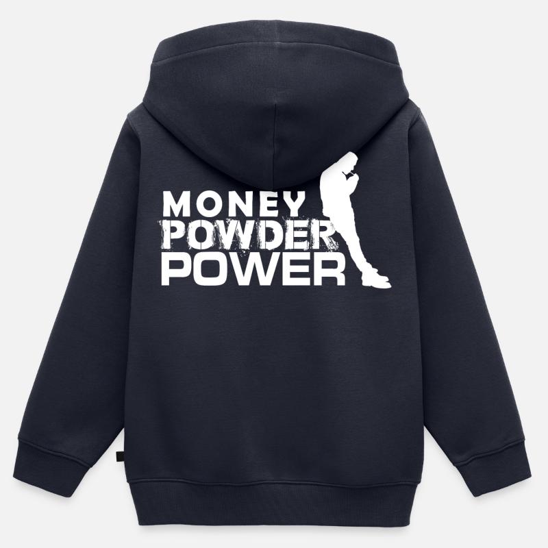 MPP blanc - Sweat Premium à capuche zippé enfant bio - bleu marine