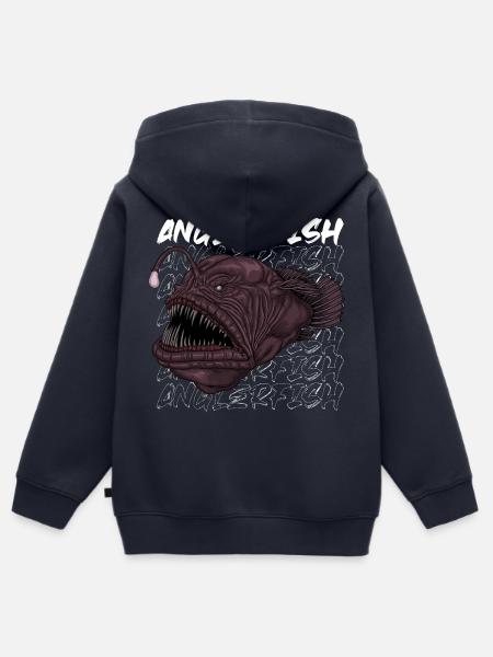 Tiefsee Monster - Anglerfisch - Kinder Premium Organic Zip Hoodie - Navy