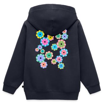 Frühlingsanfang Frühling Blumen Blume Geburtstag - Kinder Premium Organic Zip Hoodie - Navy - Hinten - AI Model Kid Male (0cm)