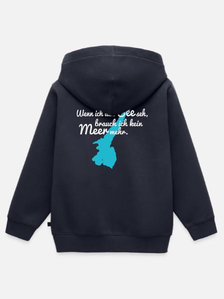 Gardasee Italien - Kinder Premium Organic Zip Hoodie - Navy