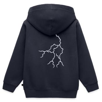 Blitz - Kinder Premium Organic Zip Hoodie - Navy - Hinten - AI Model Kid Male (0cm)