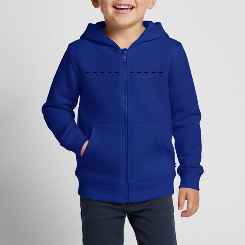 Dashed underscore to design yourself Kids Premium Organic Zip-up Hoodie