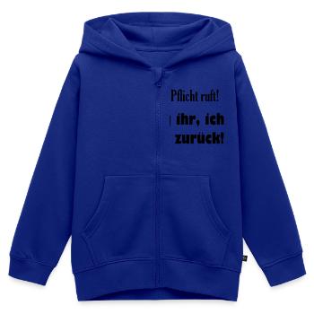 Lustiger cooler Spruch - Kinder Premium Organic Zip Hoodie - Royalblau - Vorne - AI Model Kid Male (0cm)